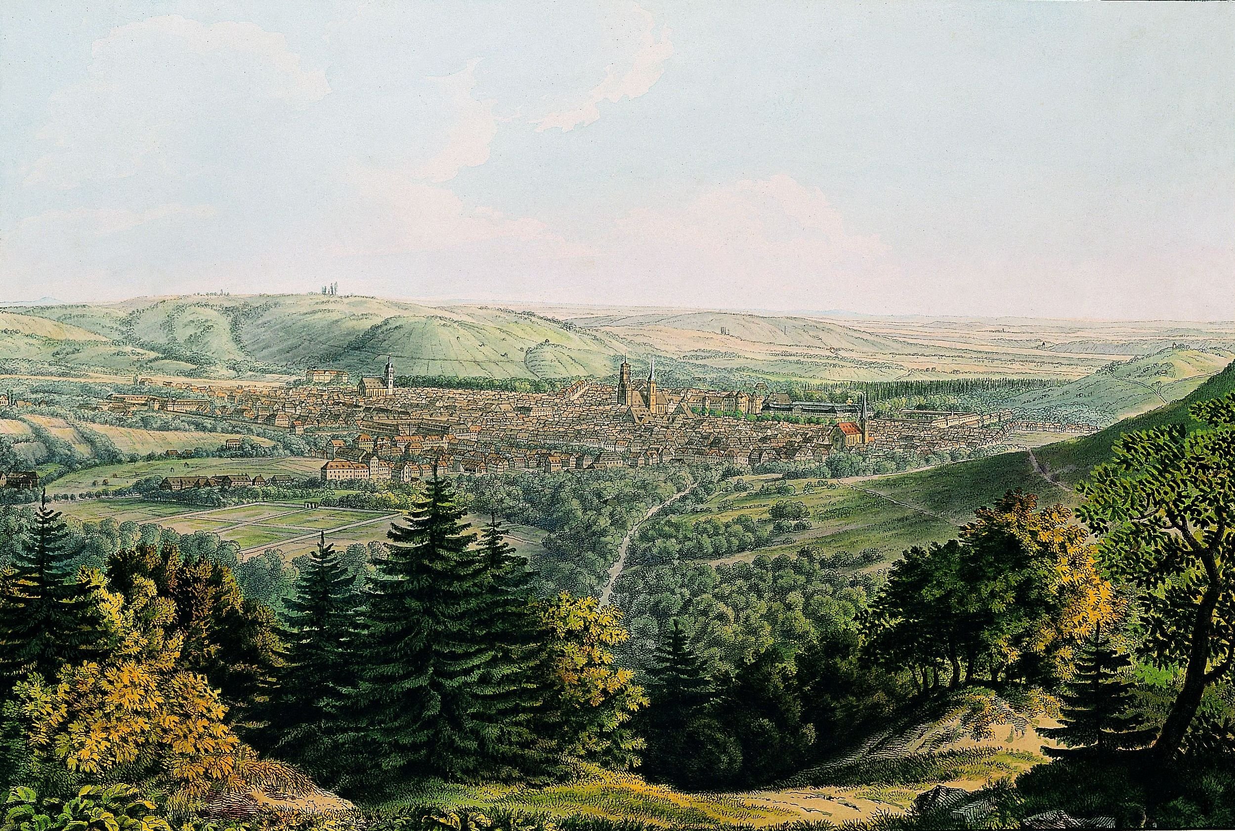 Eberhard Emminger, Stuttgart von der Mittag-Seite