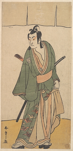 Katsukawa Shunshō　勝川春章, The Second Ichikawa Monnosuke in the role of Soga no Juro Sukenari