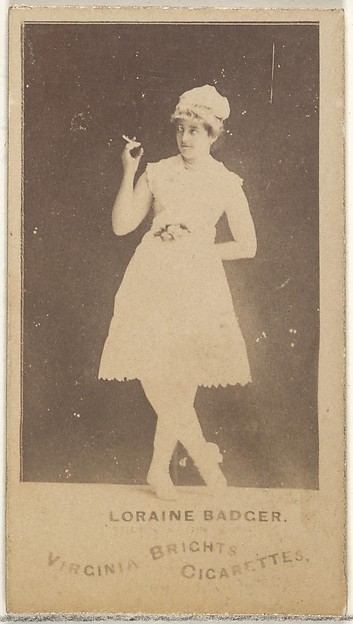 Allen & Ginter, Loraine Badger, from the Actors and Actresses series (N45, Type 1) for Virginia Brights Cigarettes