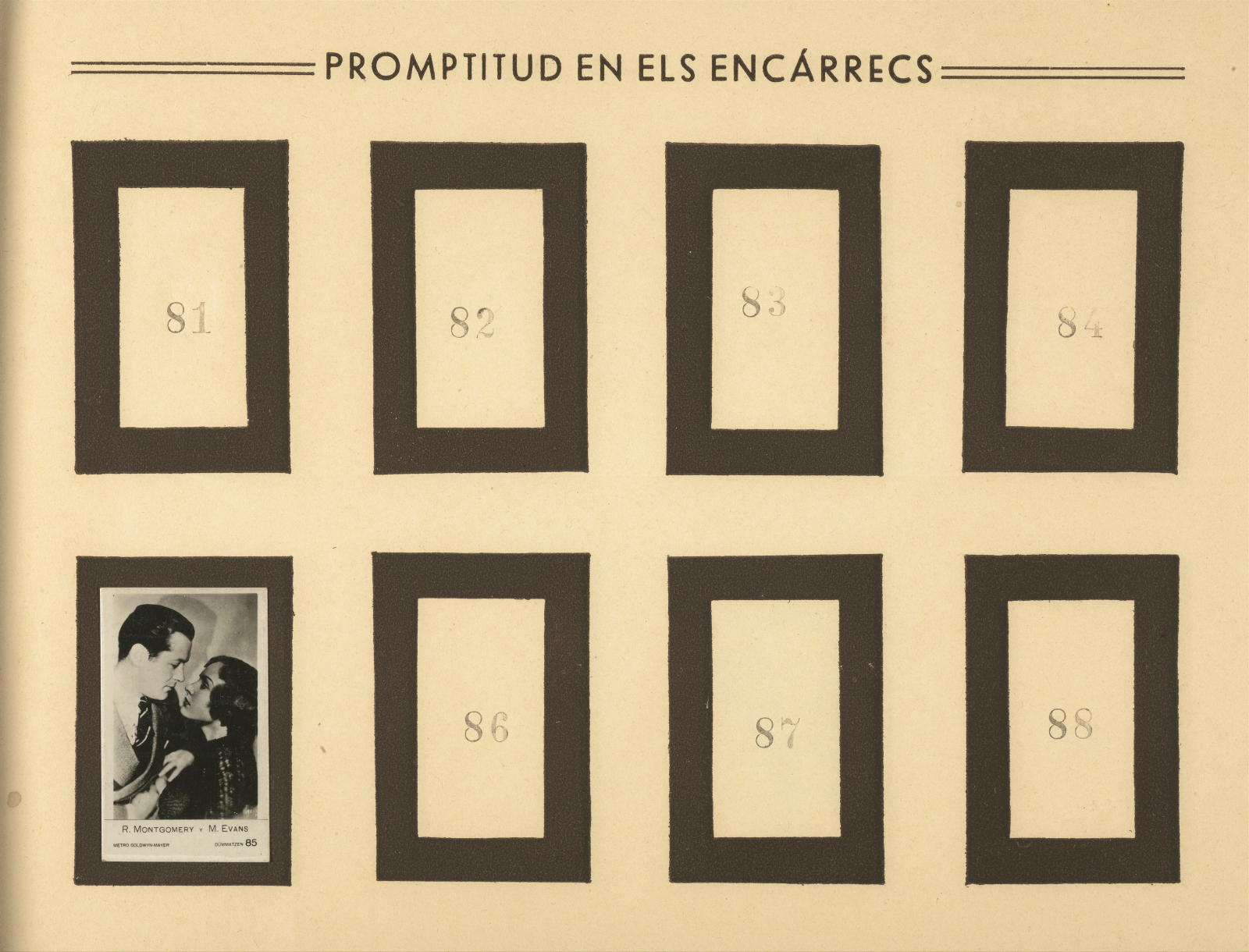 Desconegut, Film album, gift of the Colmado Mádico to its customers