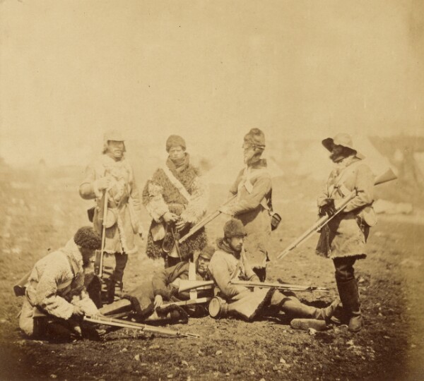 Roger Fenton, Men of the 68th Regiment - Winter Dress.