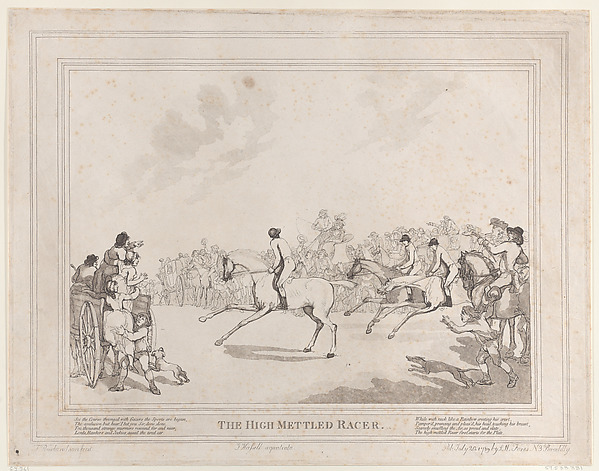 Thomas Rowlandson, The Race Horse (from The Life of a Racehorse, or The High-Mettled Racer)