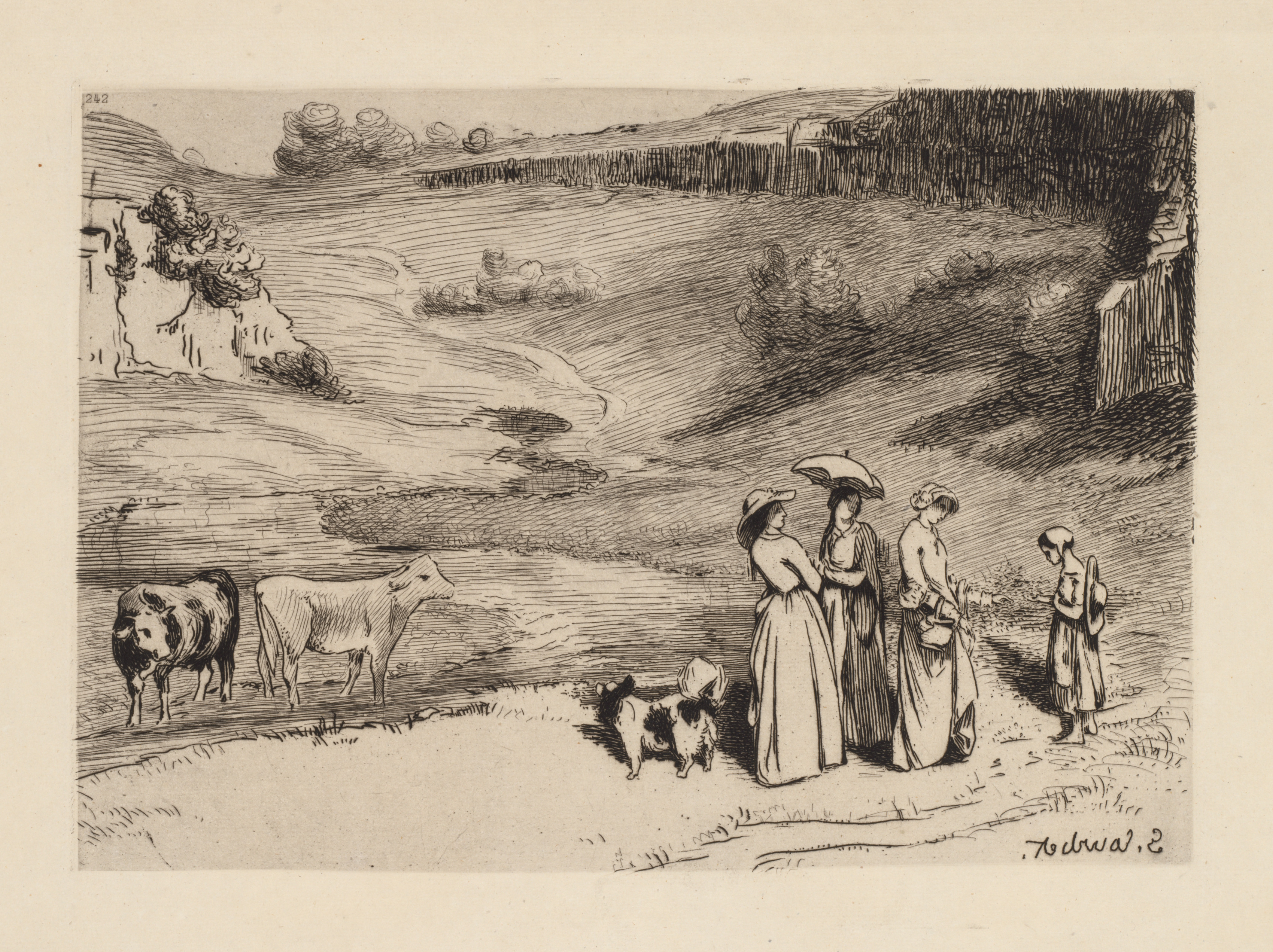 Félix Bracquemond, Les Demoiselles de Village
