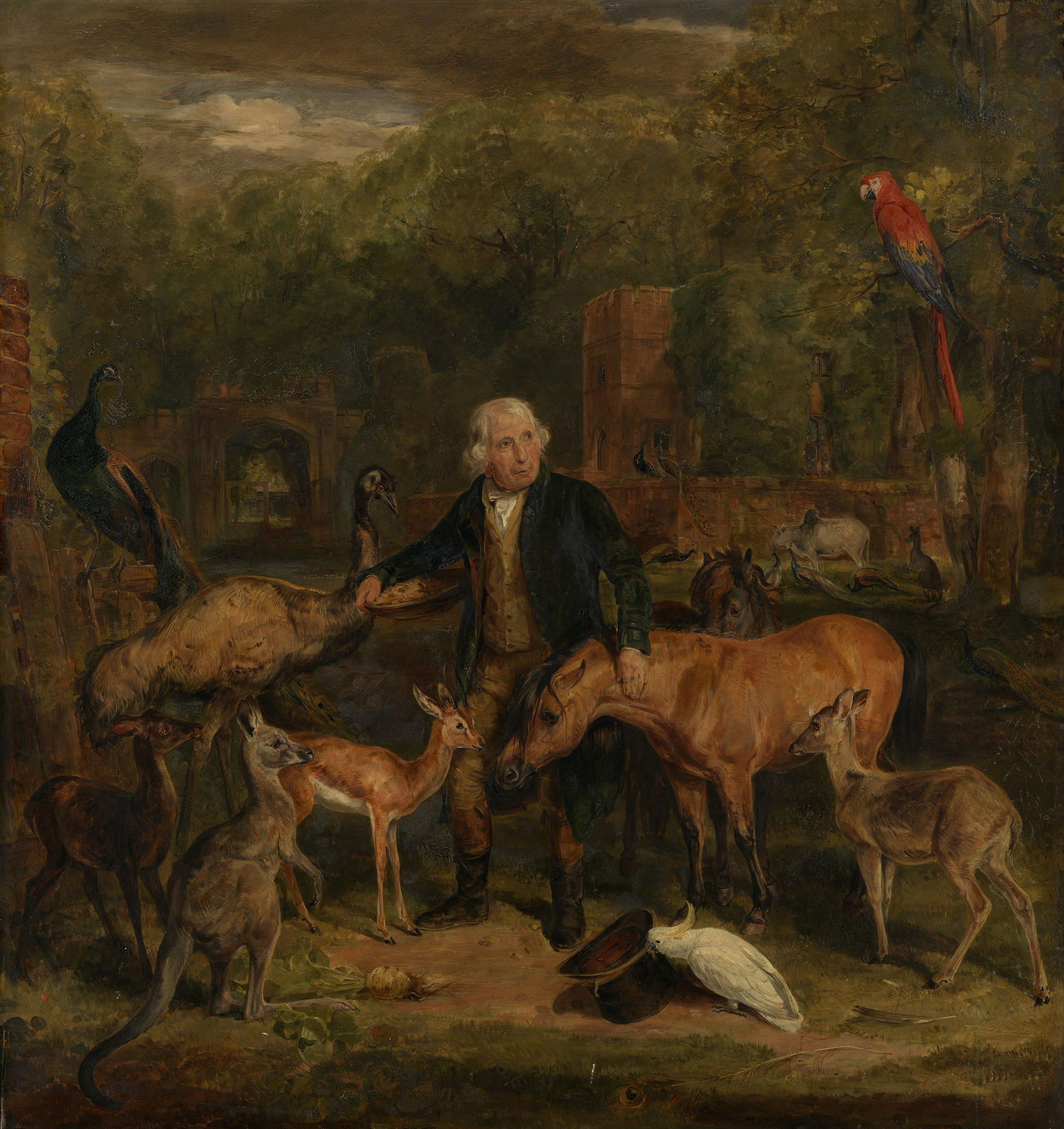 John Frederick Lewis, John Clark(e) with the animals at Sandpit Gate