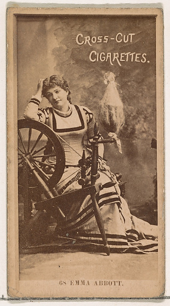 W. Duke, Sons & Co., Card Number 68, Emma Abbott, from the Actors and Actresses series (N145-2) issued by Duke Sons & Co. to promote Cross Cut Cigarettes