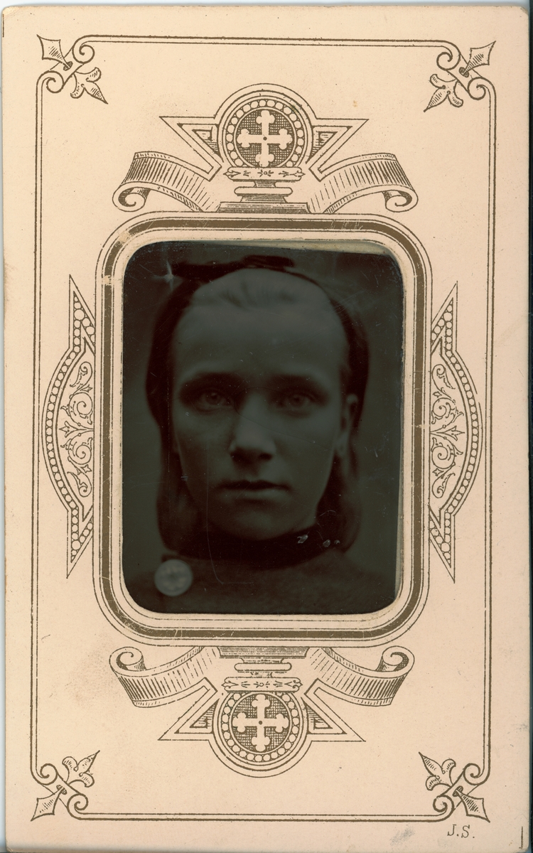 Okänd,, Ferrotyp - Jenny (Hedvig Johanna) Wenster, Uppsala, omkring 1890