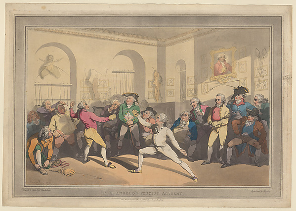 Thomas Rowlandson, Mr. H. Angelo's Fencing Academy