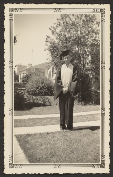 Louis Fleckenstein, [Man in Cap and Gown]