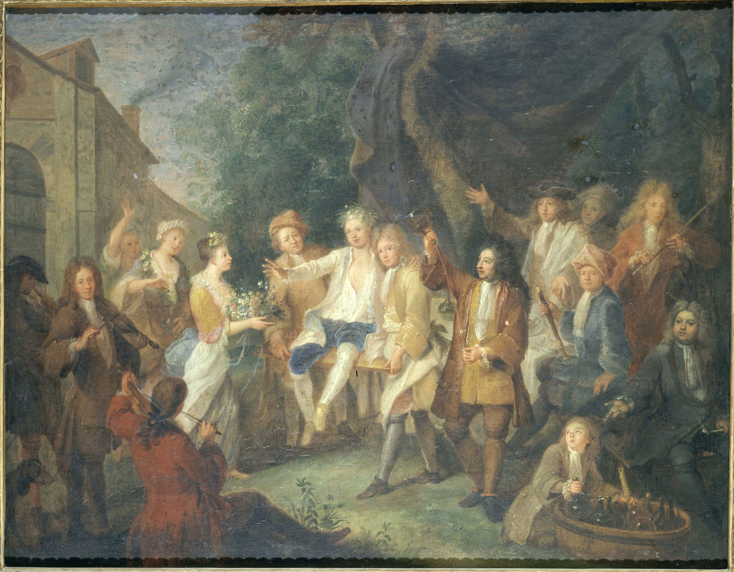 Anonyme, Réunion d'artistes, vers 1700