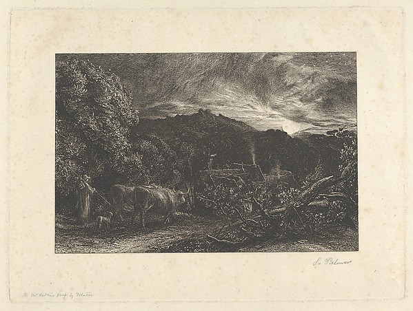 Samuel Palmer, The Weary Ploughman, or The Herdsman, or Tardus Bubulcus