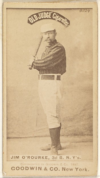Goodwin & Company, James Henry O'Rourke, 3rd Base, New York, from the Old Judge series (N172) for Old Judge Cigarettes