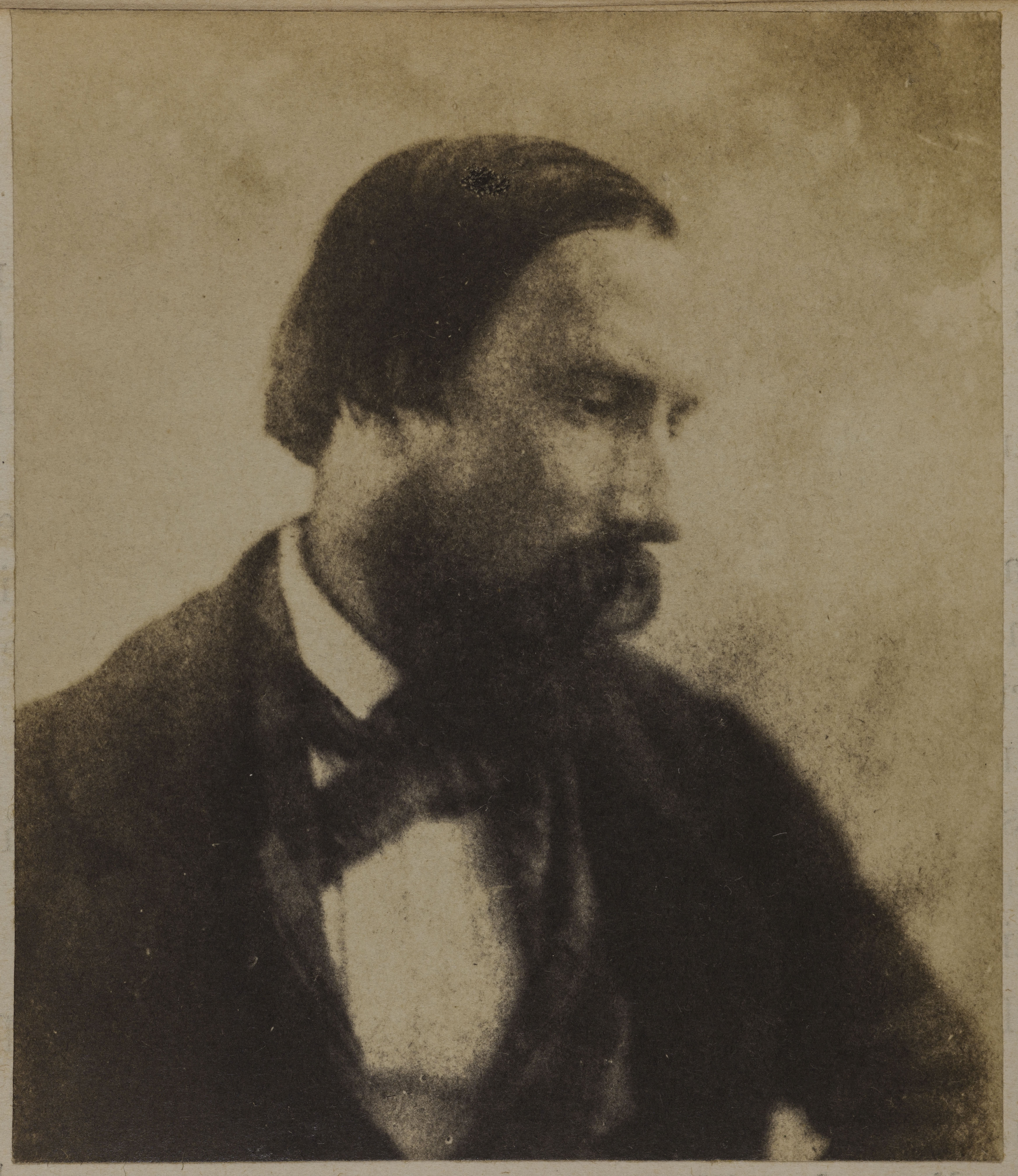 Auguste Vacquerie, Autoportrait, profil droit (dans ouvrage "Profils et grimaces" d'Auguste Vacquerie)
