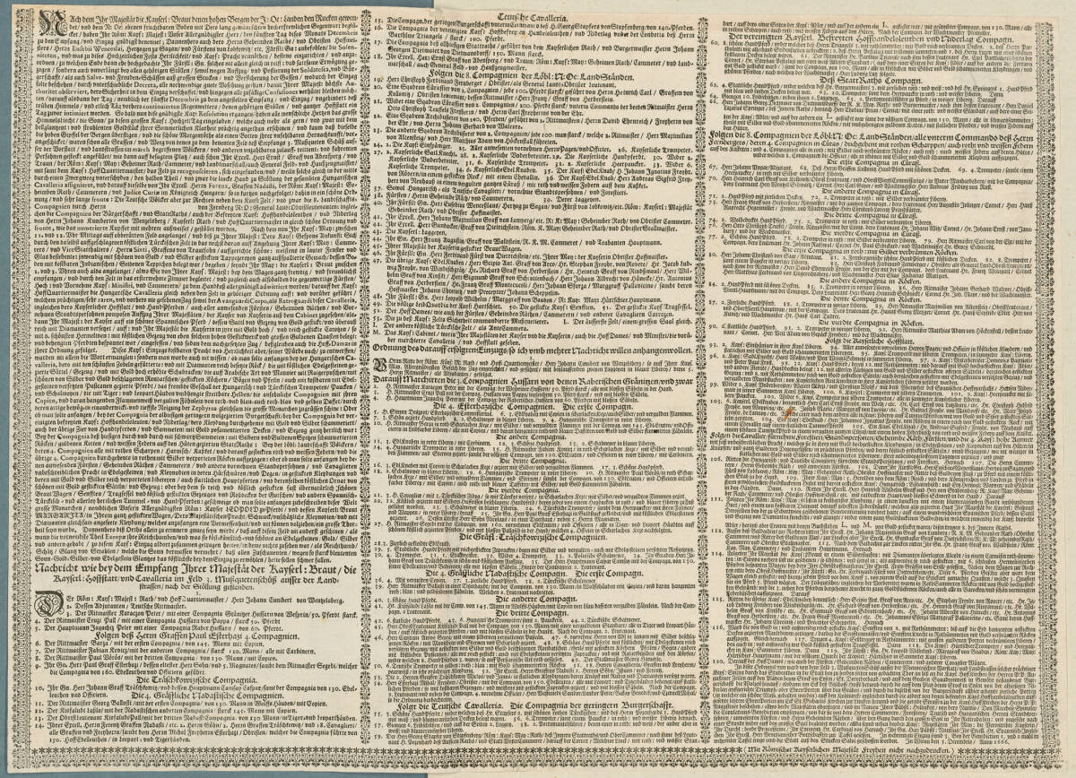 Anonym, Einzug der kaiserlichen Braut Margarita Theresa von Spanien in Wien am 5. Dezember 1666 (Textblatt)