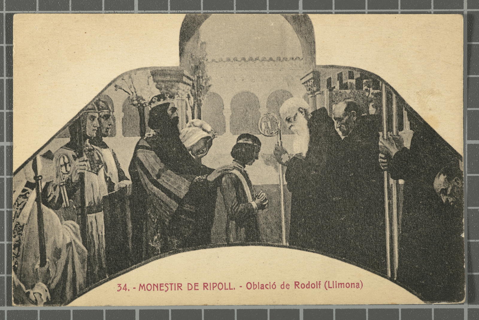 Desconegut, 34.- Monestir de Ripoll.- Oblació de Rodolf (Llimona)