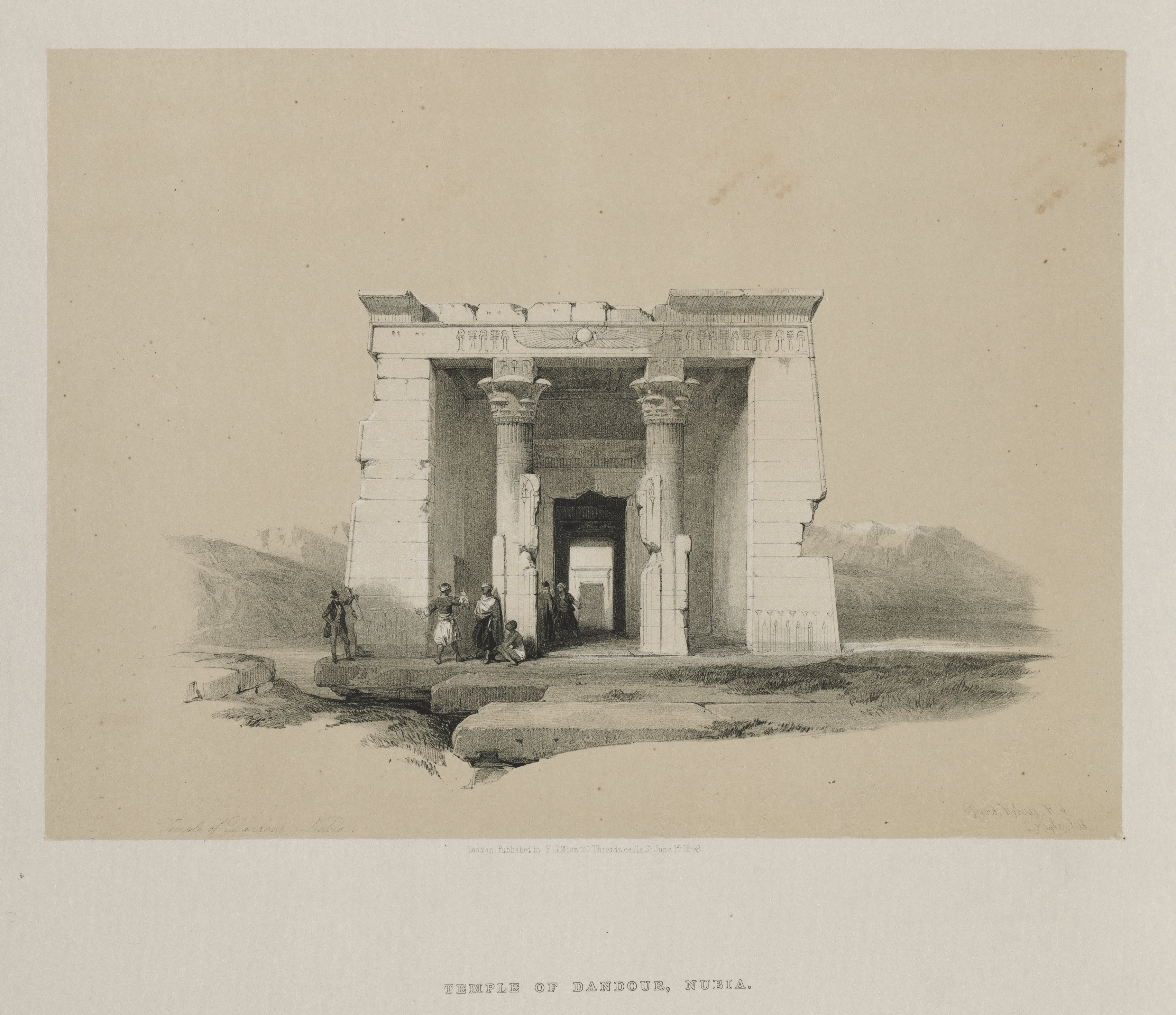 Louis Haghe, Egypt and Nubia, Volume II: Temple of Dandour, Nubia
