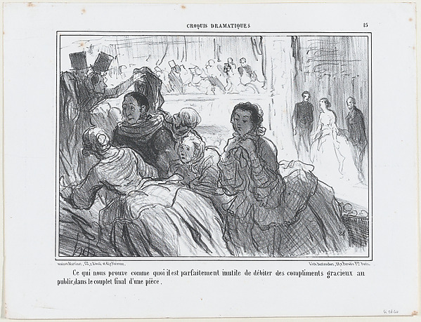 Honoré Daumier, Ce qui nous prouve comme quoi il est... inutile..., from Croquis Dramatiques, published in Le Charivari, May 23, 1857