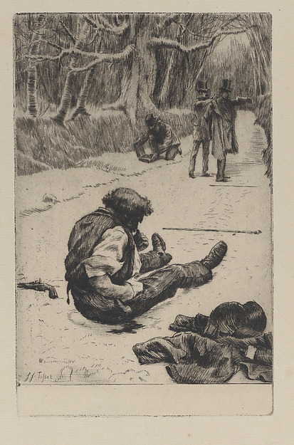 James Tissot, Renée Mauperin: Henri Mauperin Wounded after the Duel with Boisjorand de Villacourt