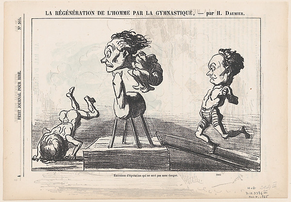 Honoré Daumier, Horseback exercises not without hazards, from "The regeneration of man through gymnastics"
