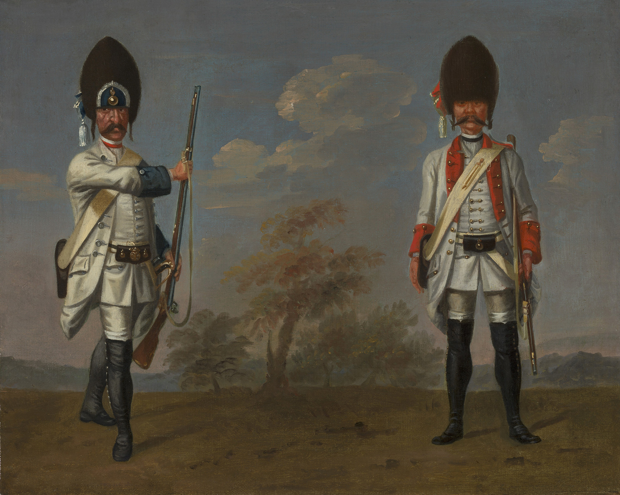 David Morier, Grenadiers, Infantry Regiment "Browne" and an unidentified Infantry Regiment