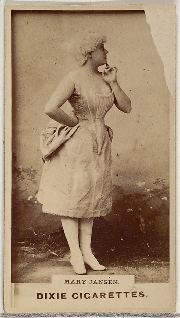 Allen & Ginter, Mary Jansen, from the Actors and Actresses series (N45, Type 7) for Dixie Cigarettes
