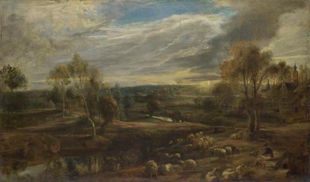 Peter Paul Rubens, A Landscape with a Shepherd and his Flock