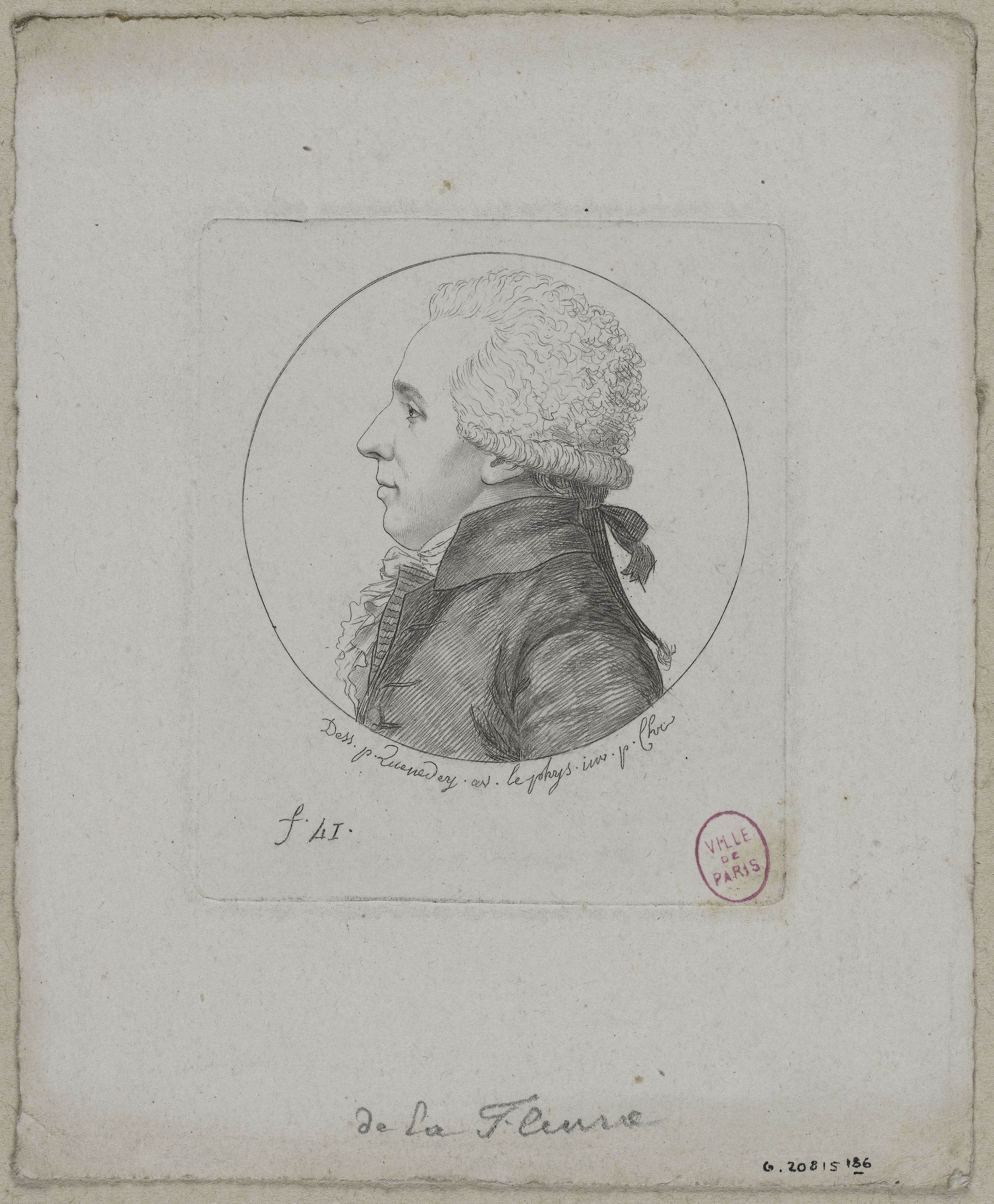 Edmé Quenedey, Portrait de Monsieur de la Fleurie