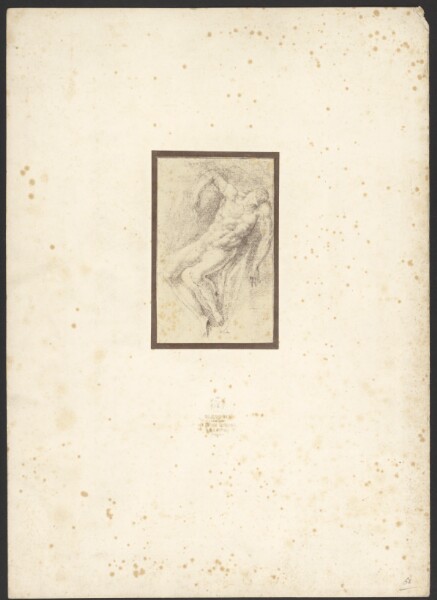 Charles Marville, [Nude Male Figure Study by Michaelangelo]
