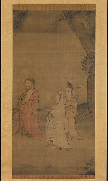 Unidentified artist, Shakyamuni coming down from the mountains