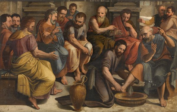 Lambert van Noort, Christ Washing the Feet of the Apostles