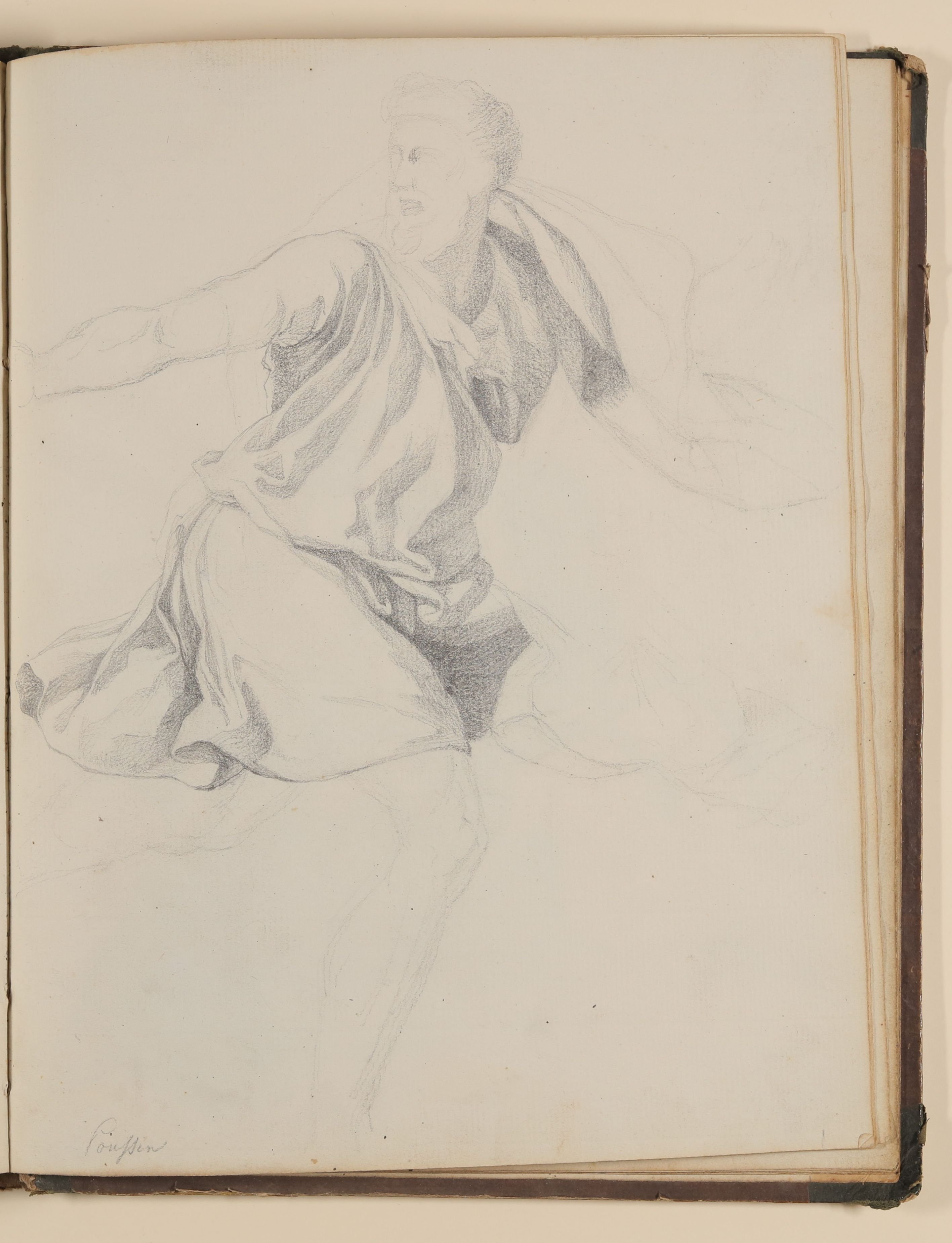 Louis Thomassin, Fliehender Mann, Kopie nach Nicolas Poussin [aus einem Skizzenbuch von unbekannter Hand, evtl. des Louis Thomassin]
