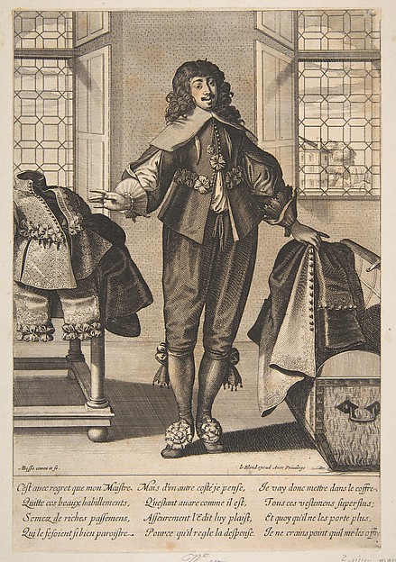 Abraham Bosse, A Valet Putting Away the Luxurious Clothing of His Master