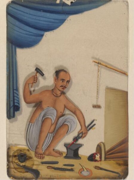 Unknown, One of forty paintings illustrating modes of transport, occupations, entertainers, ascetics and Muharram subjects.