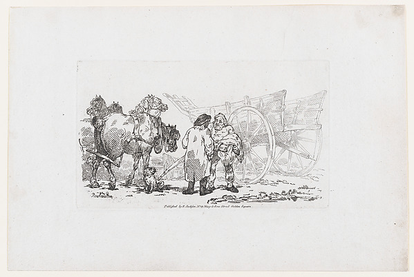 Thomas Rowlandson, Drayhorses, Draymen & Malsters, from The Rhedarium, or, A New Book of Horses and Carriages