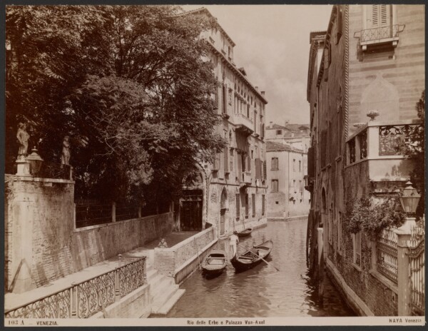 Carlo Naya, Rio delle Erbe and Palazzo Van-Axel