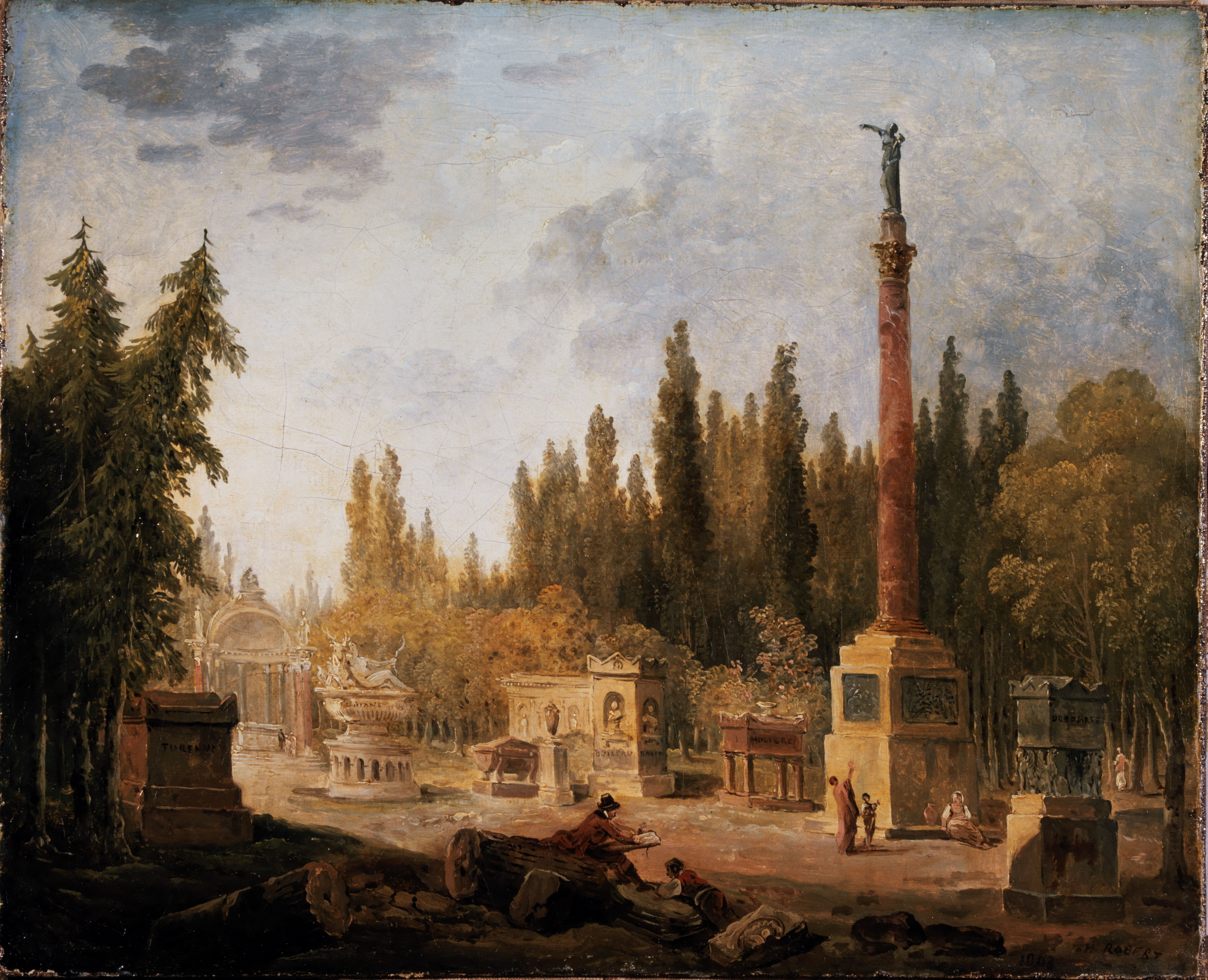 Hubert Robert, Le Jardin du Musée des monuments français, ancien couvent des Petits-Augustins