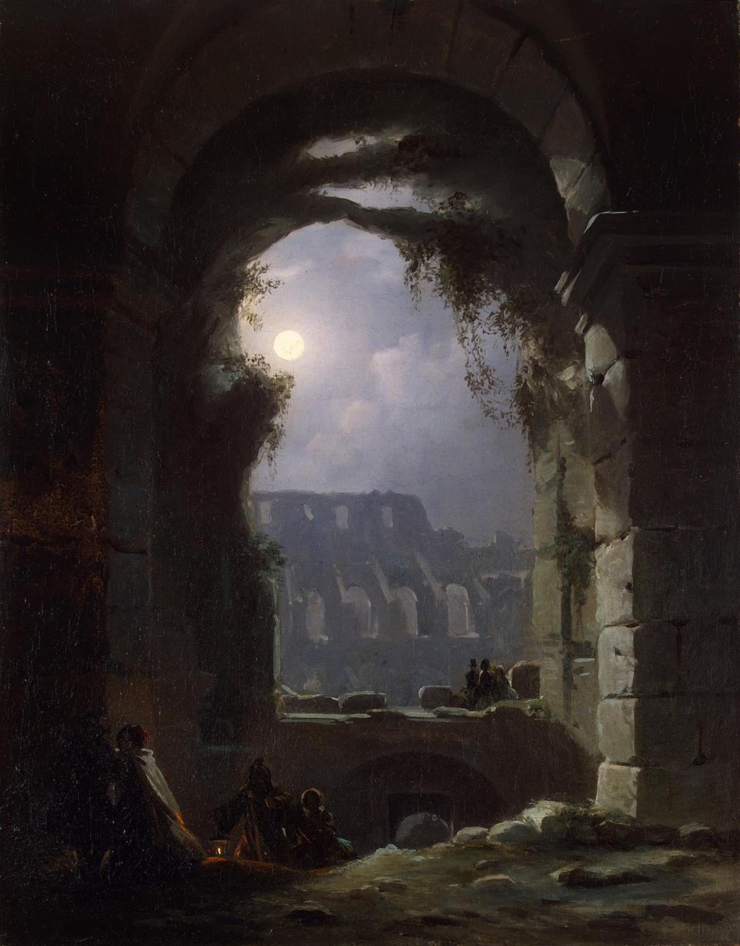 Franz Ludwig Catel, View of the Colosseum by Night