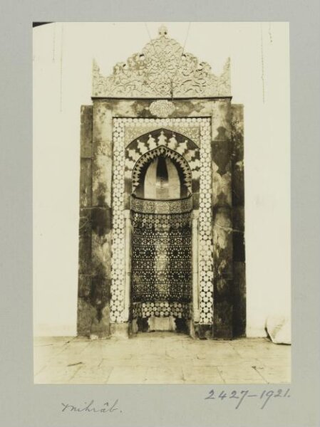K.A.C. Creswell, Mihrab of Madrasa al-Khusruwiyya, Aleppo