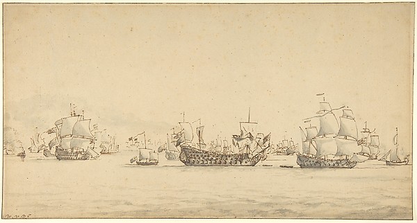 Willem van de Velde II, Warships at Sea