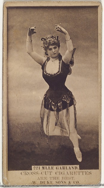 W. Duke, Sons & Co., Card Number 221, Mlle. Garland, from the Actors and Actresses series (N145-3) issued by Duke Sons & Co. to promote Cross Cut Cigarettes