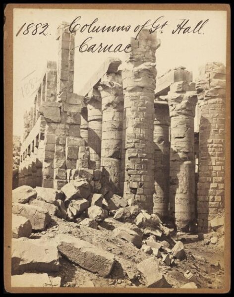 Francis Frith, Columns of Gt. Hall.  Carnac