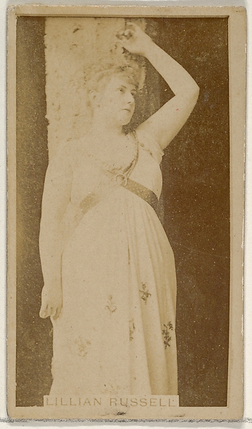 Allen & Ginter, Lillian Russell, from the Actors and Actresses series (N45, Type 8) for Virginia Brights Cigarettes