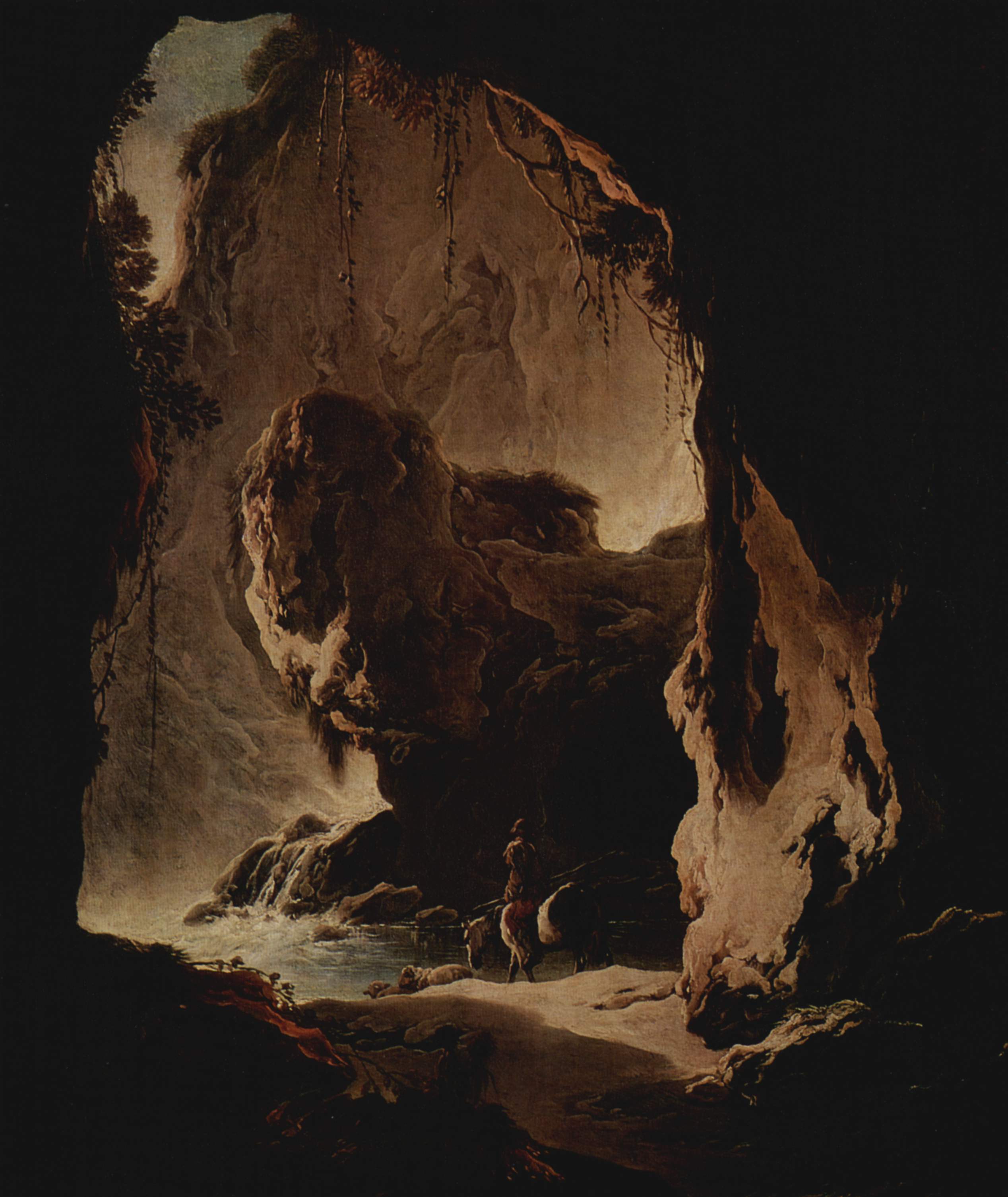 Philipp Peter Roos, Landscape with a Grotto
