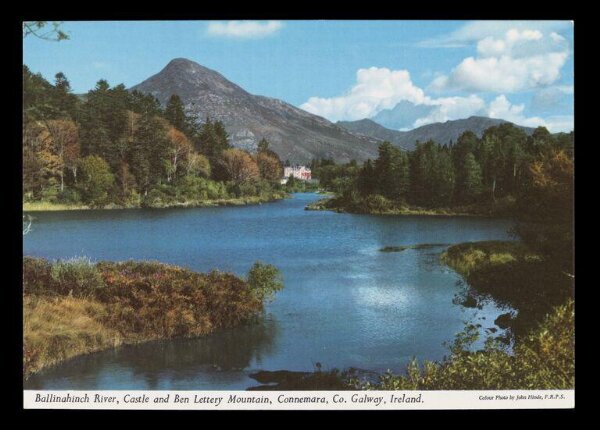 Hinde, John Wilfrid, Ballinahinch River, Castle and Ben Lettery Mountain, Connemara, Co. Galway, Ireland