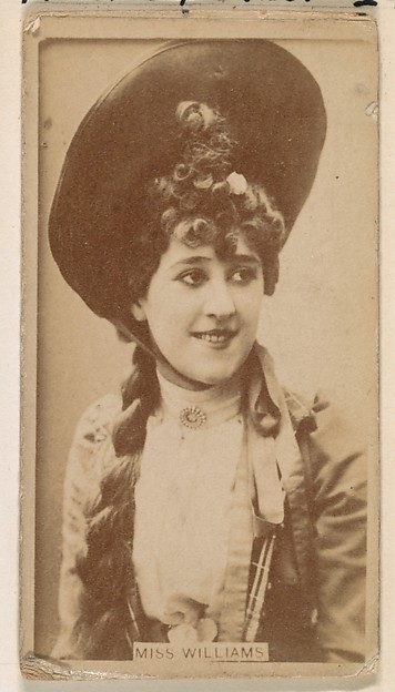 Kinney Brothers Tobacco Company, Miss Williams, from the Actresses series (N245) issued by Kinney Brothers to promote Sweet Caporal Cigarettes