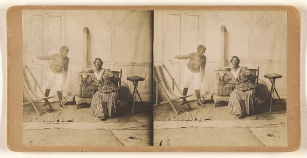 Unknown, [Genre: men in blackface acting a scene]