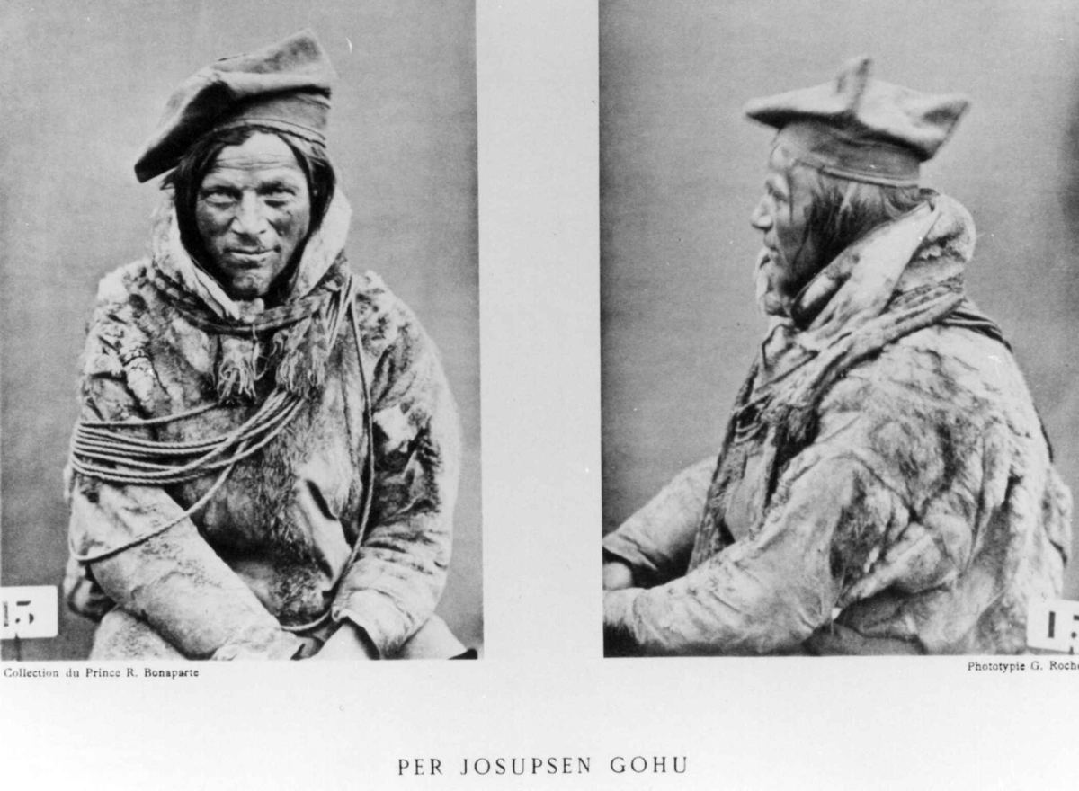 G. Roche, Roland Bonaparte sin samling. Portrett av Per Josupsen Gohu. (Kuhmunen?). Inngår i Bonapartes sameportretter som nr. 13. Bonaparte