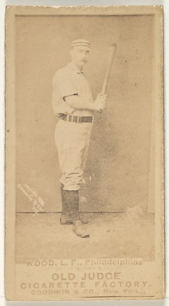 Goodwin & Company, George A. Wood, Left Field, Philadelphia, from the Old Judge series (N172) for Old Judge Cigarettes