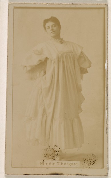 Kinney Brothers Tobacco Company, Minnie Thurgate, from the Actresses series (N245) issued by Kinney Brothers to promote Sweet Caporal Cigarettes