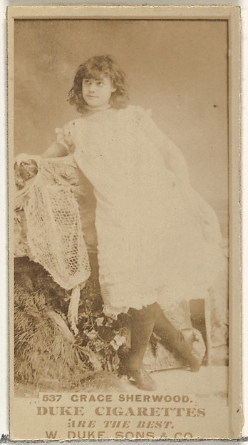 W. Duke, Sons & Co., Card Number 537, Grace Sherwood, from the Actors and Actresses series (N145-7) issued by Duke Sons & Co. to promote Duke Cigarettes