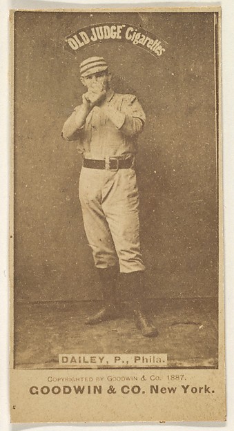 Goodwin & Company, Edward M. Daily, Pitcher, Philadelphia, from the Old Judge series (N172) for Old Judge Cigarettes